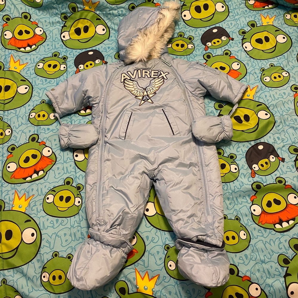 3/6MOS Baby Boy “Avirex” snowsuit.